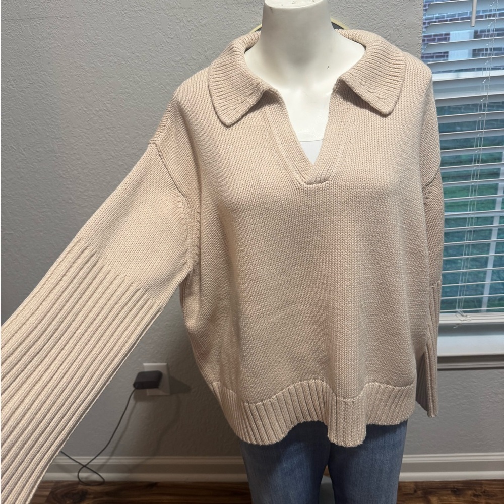 Tuckernuck Sandstone Brenna Polo Sweater - Picture 6 of 11